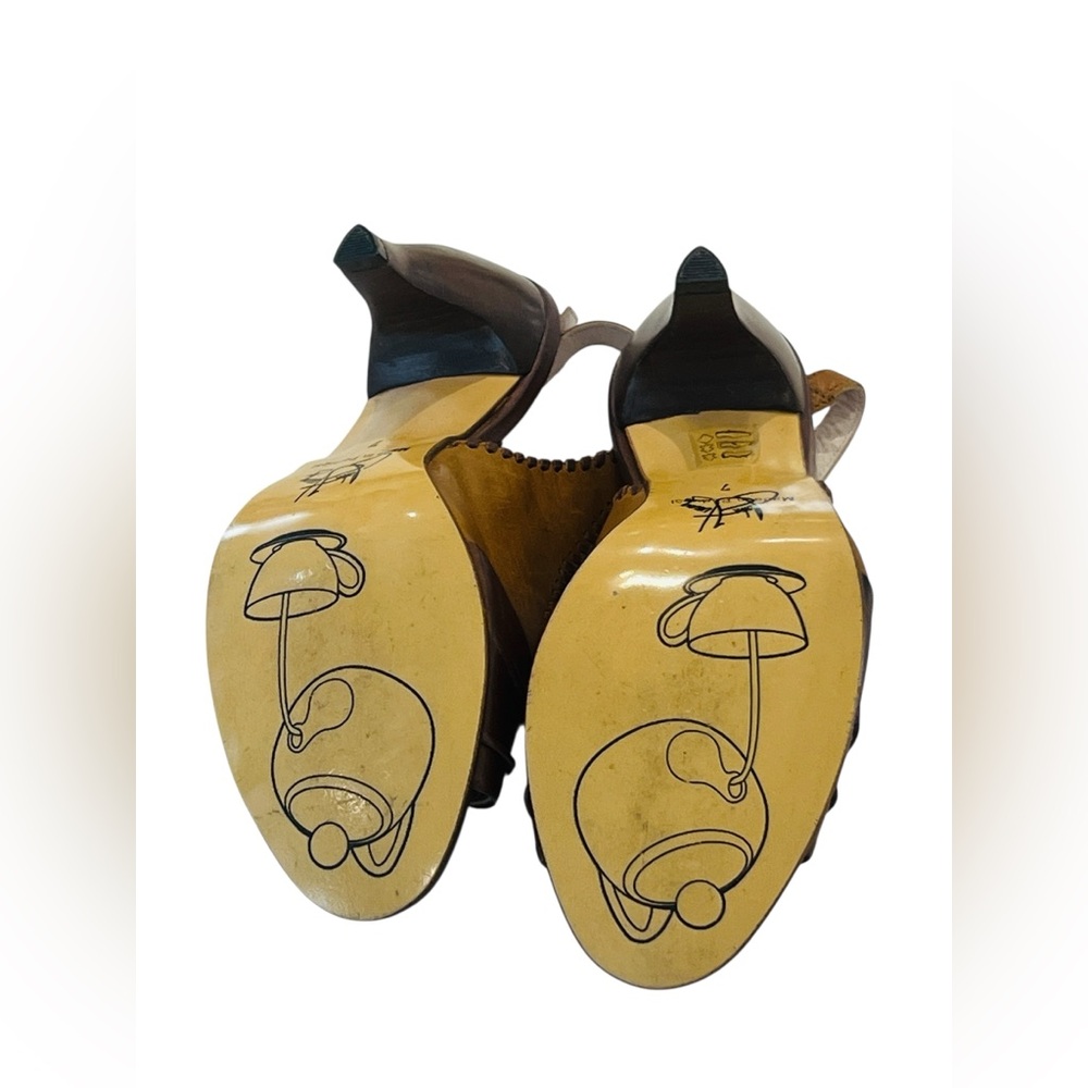 John Fluevog served and be served sling back sandals - Picture 10 of 10